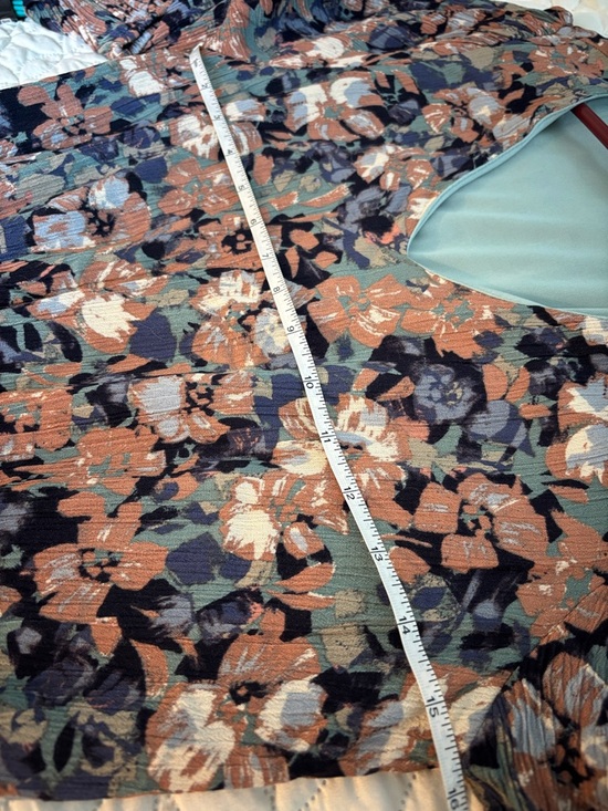 Emily Wonder Dusty Multicolor Floral Long Sleeve 3-tier Maxi Dress Size Small - Picture 7 of 12